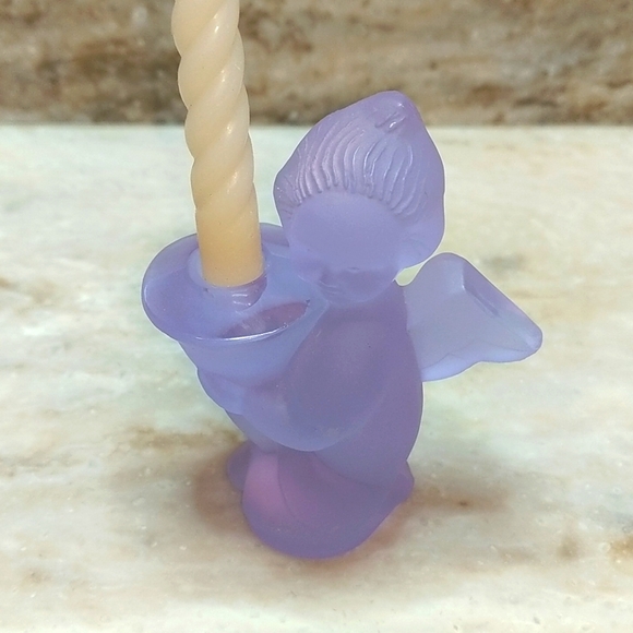 Other - Frosted crystal candle holder